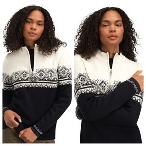 Dale Of Norway Moritz Black White Dark Charcoal Merino Wool Sweater